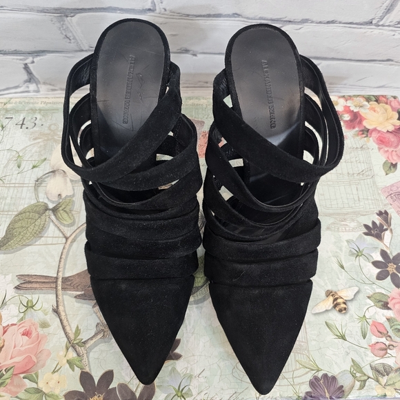 Alexander Wang Britt Black Suede Strappy Heels - Picture 5 of 7